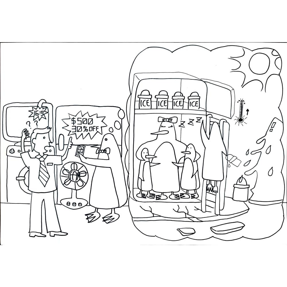Wong Cheuk Hin 35x25cm Orijinal Karikatür BOD00978