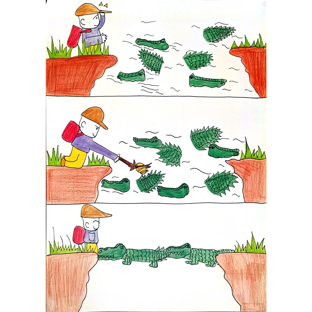 Liu Wan Ting 35x25cm Orijinal Karikatür BOD00979