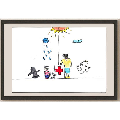 Elkan Wing Ekak 35x25cm Orijinal Karikatür BOD00980