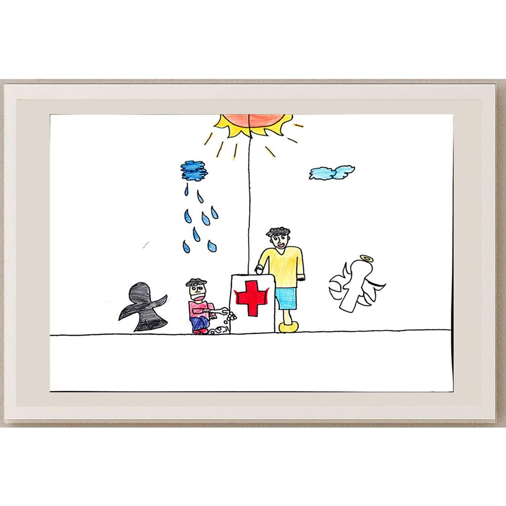 Elkan Wing Ekak 35x25cm Orijinal Karikatür BOD00980