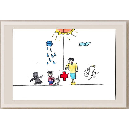 Elkan Wing Ekak 35x25cm Orijinal Karikatür BOD00980