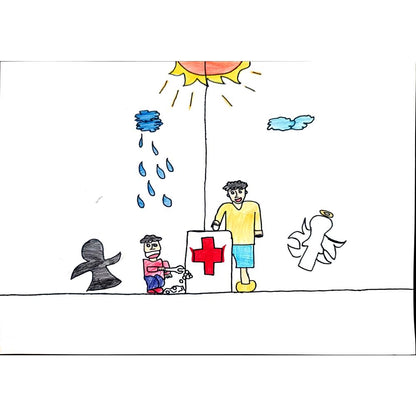 Elkan Wing Ekak 35x25cm Orijinal Karikatür BOD00980