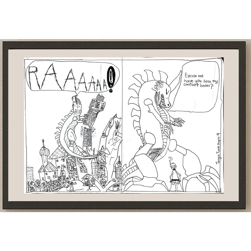Tevya Turok Shapiro 43x30cm Orijinal Karikatür BOD00982