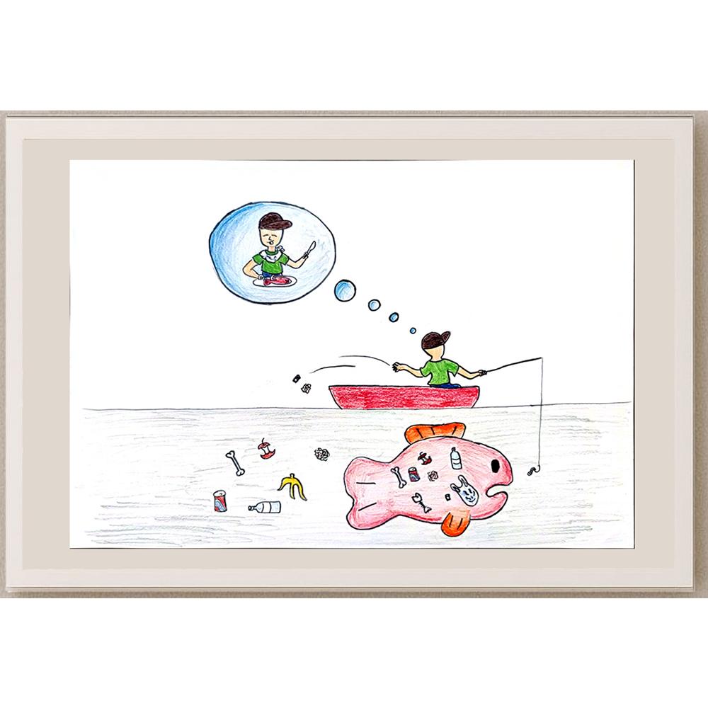 Lam Ka Po 35x25cm Orijinal Karikatür BOD00984