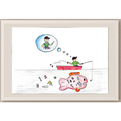 Lam Ka Po 35x25cm Orijinal Karikatür BOD00984