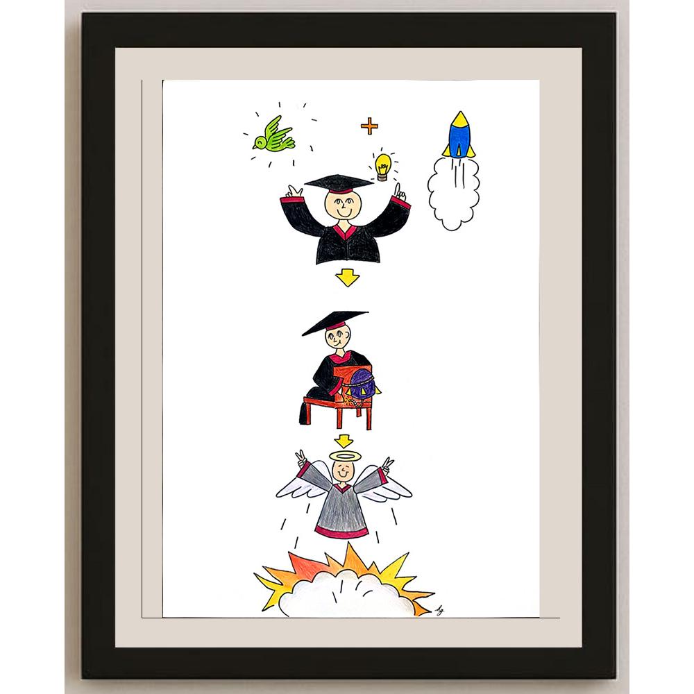 Janice Cheng 35x25cm Orijinal Karikatür BOD00988