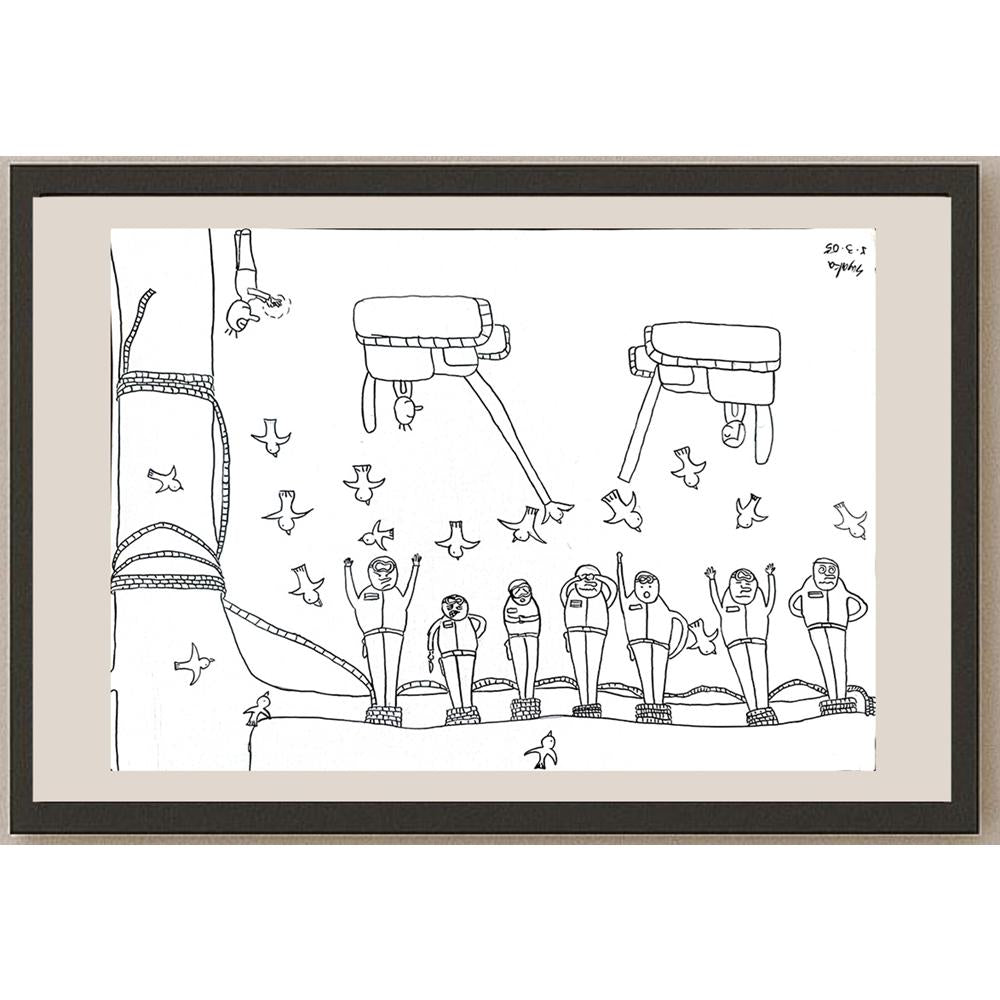 Man Lok Yee 43x30cm Orijinal Karikatür BOD00996