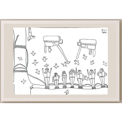 Man Lok Yee 43x30cm Orijinal Karikatür BOD00996