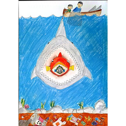 Cheung Hon Ting 35x25cm Orijinal Karikatür BOD00998
