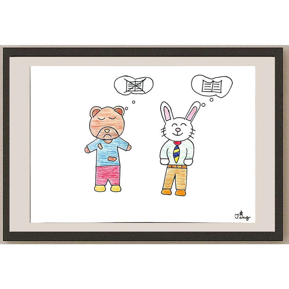 Wong Yuen Ting 35x25cm Orijinal Karikatür BOD01002