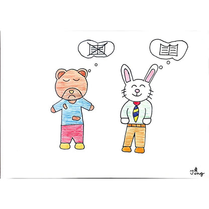Wong Yuen Ting 35x25cm Orijinal Karikatür BOD01002