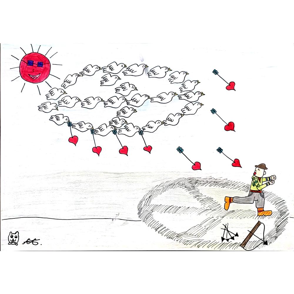 Chelsie 35x25cm Orijinal Karikatür BOD01011
