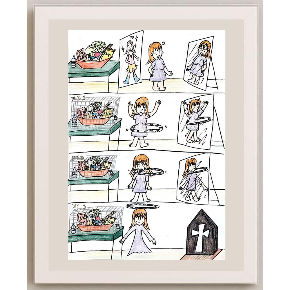 Cheung Wing Sze 35x25cm Orijinal Karikatür BOD01014