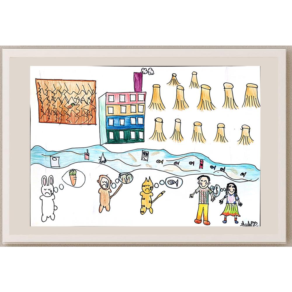 Wong Sin Kei Suki 35x25cm Orijinal Karikatür BOD01015