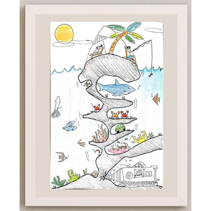 Ho Kiu Yoe 35x25cm Orijinal Karikatür BOD01019