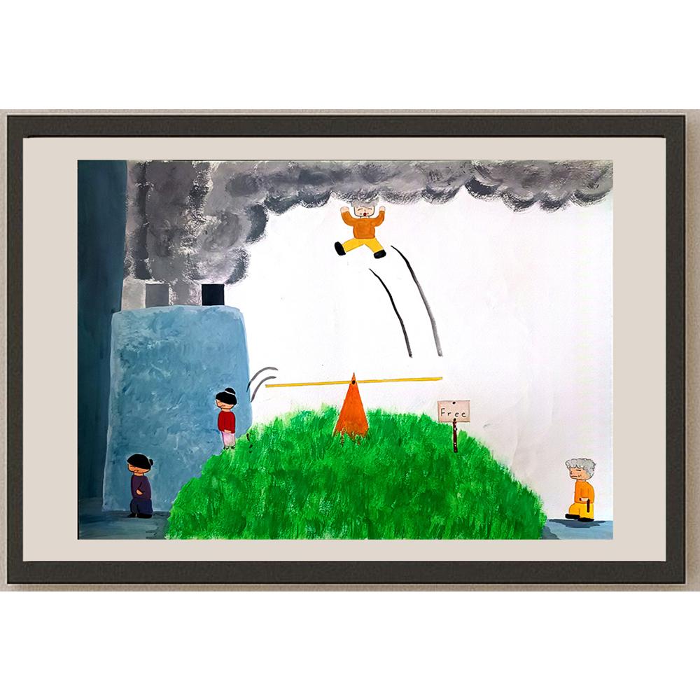Chau Tsz Man 35x25cm Orijinal Karikatür BOD01022