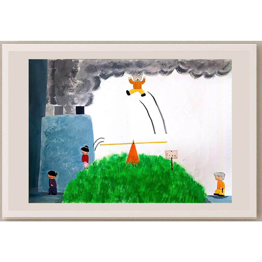 Chau Tsz Man 35x25cm Orijinal Karikatür BOD01022