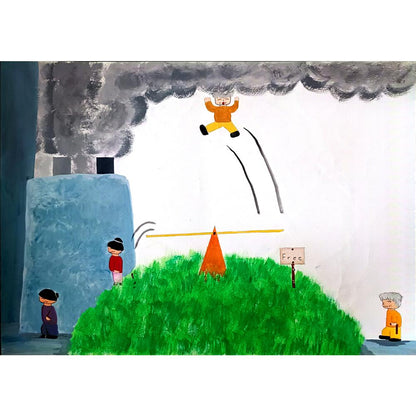 Chau Tsz Man 35x25cm Orijinal Karikatür BOD01022