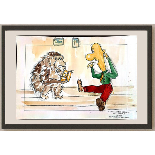 Vaidzelevich Aliaksandr 43x30cm Orijinal Karikatür BOD01026
