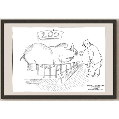 Vaidzelevich Aliaksandr 43x30cm Orijinal Karikatür BOD01027