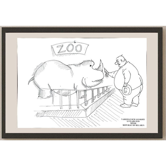 Vaidzelevich Aliaksandr 43x30cm Orijinal Karikatür BOD01027