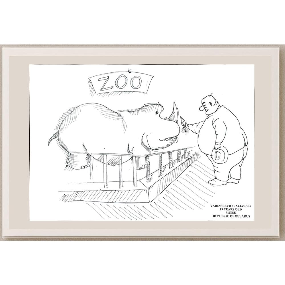 Vaidzelevich Aliaksandr 43x30cm Orijinal Karikatür BOD01027