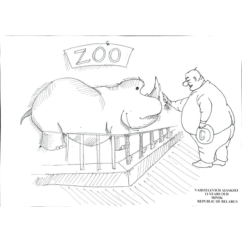 Vaidzelevich Aliaksandr 43x30cm Orijinal Karikatür BOD01027