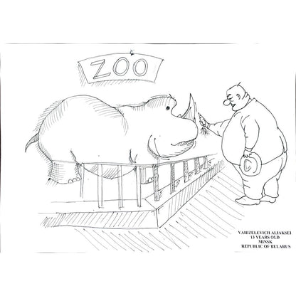 Vaidzelevich Aliaksandr 43x30cm Orijinal Karikatür BOD01027