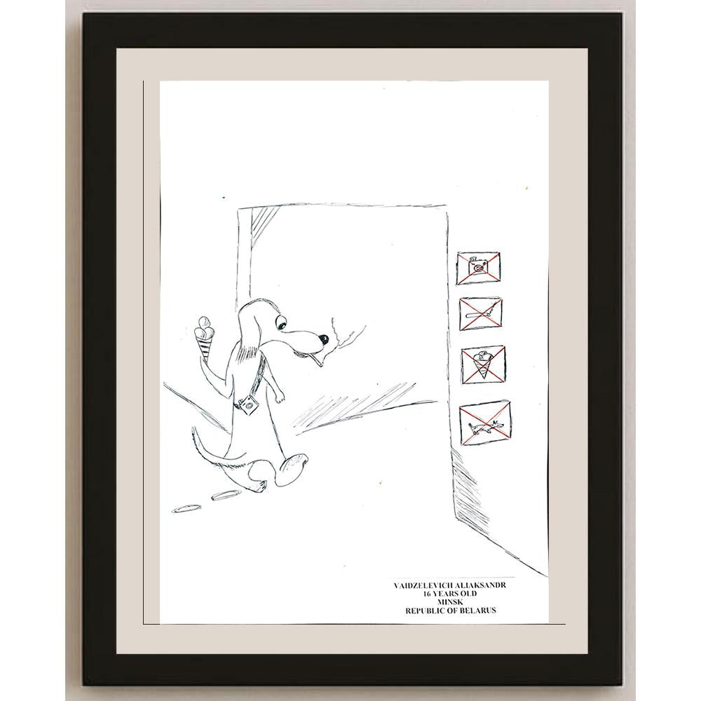 Vaidzelevich Aliaksandr 43x30cm Orijinal Karikatür BOD01028