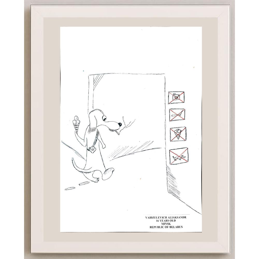 Vaidzelevich Aliaksandr 43x30cm Orijinal Karikatür BOD01028