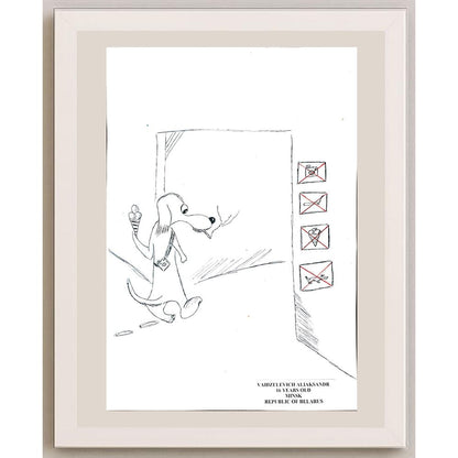 Vaidzelevich Aliaksandr 43x30cm Orijinal Karikatür BOD01028