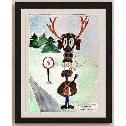 Vaidzelevich Aliaksandr 43x30cm Orijinal Karikatür BOD01029