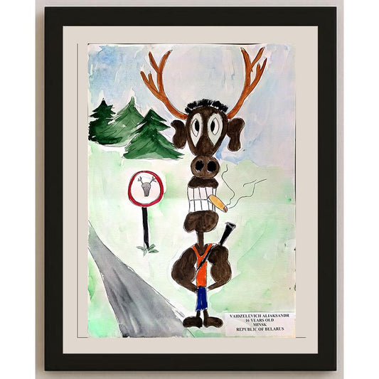Vaidzelevich Aliaksandr 43x30cm Orijinal Karikatür BOD01029