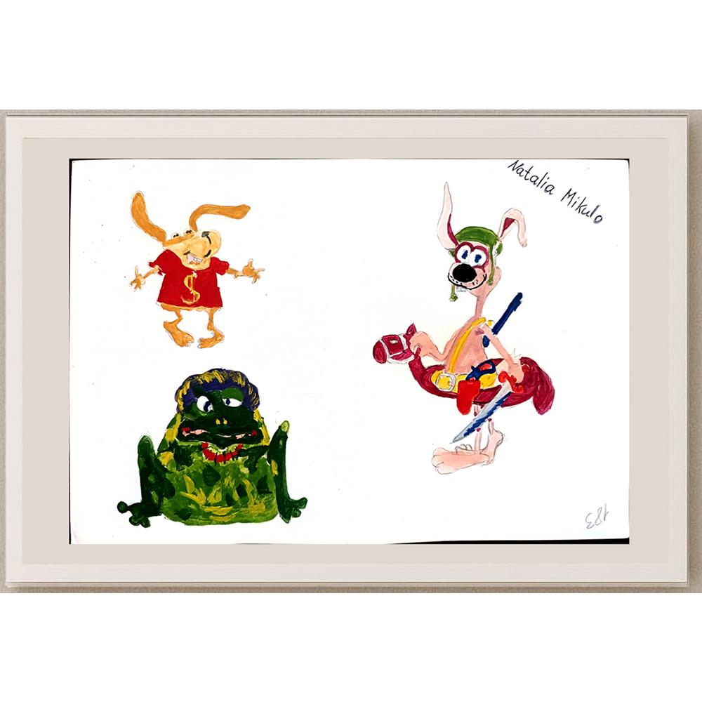 Natalia Mikulo 29x21cm Orijinal Karikatür BOD01058