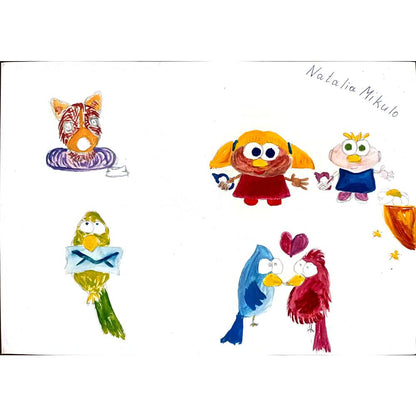 Natalia Mikulo 29x21cm Orijinal Karikatür BOD01059