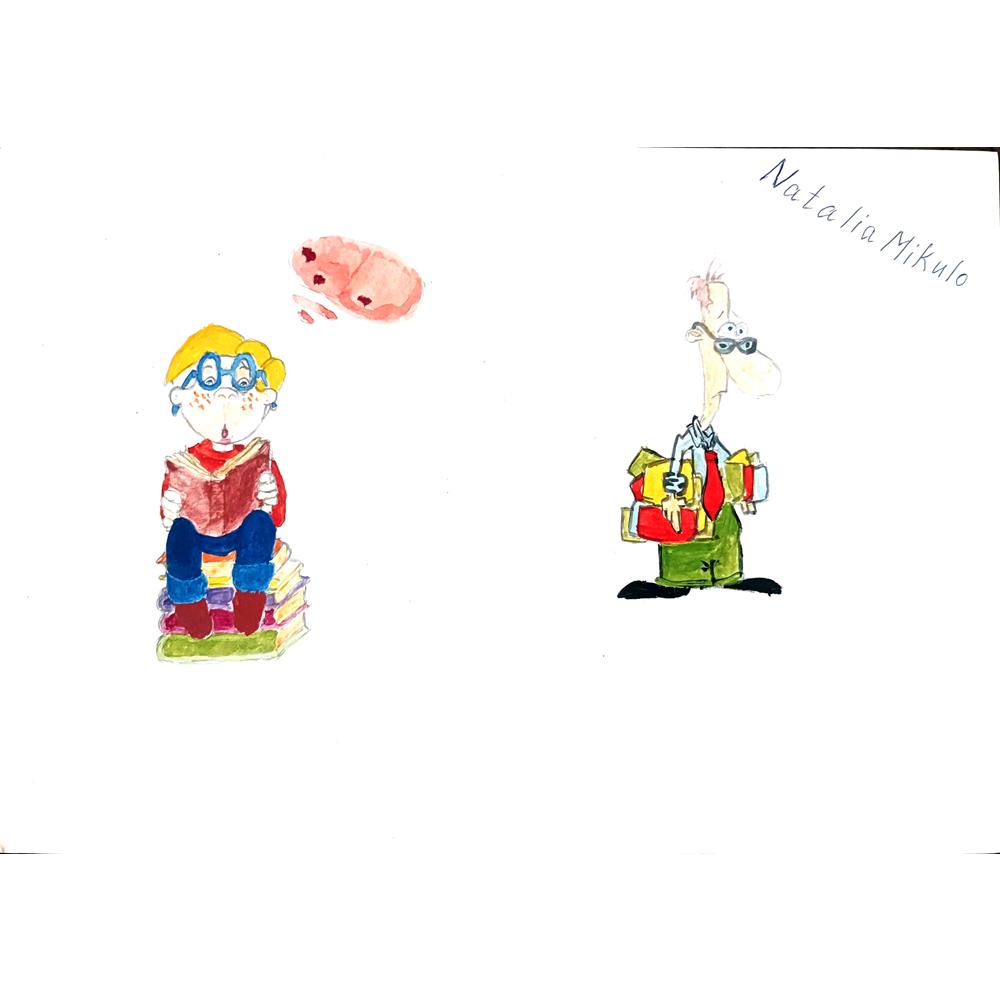 Natalia Mikulo 29x21cm Orijinal Karikatür BOD01060