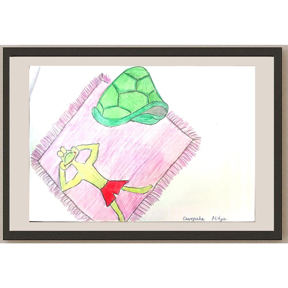 Cherepaha Andrew 29x21cm Orijinal Karikatür BOD01068