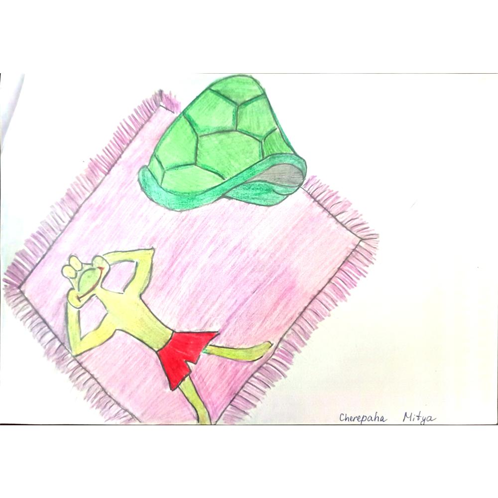 Cherepaha Andrew 29x21cm Orijinal Karikatür BOD01068