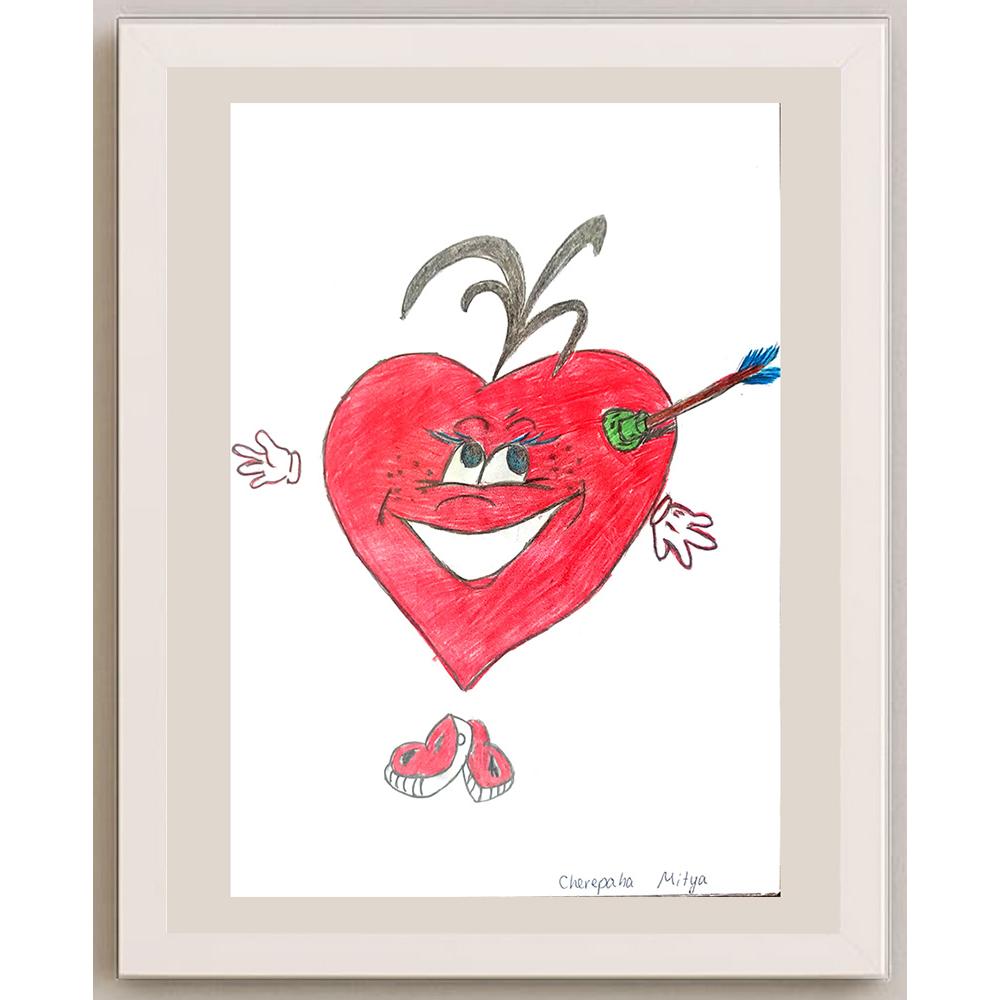Cherepaha Andrew 29x21cm Orijinal Karikatür BOD01069