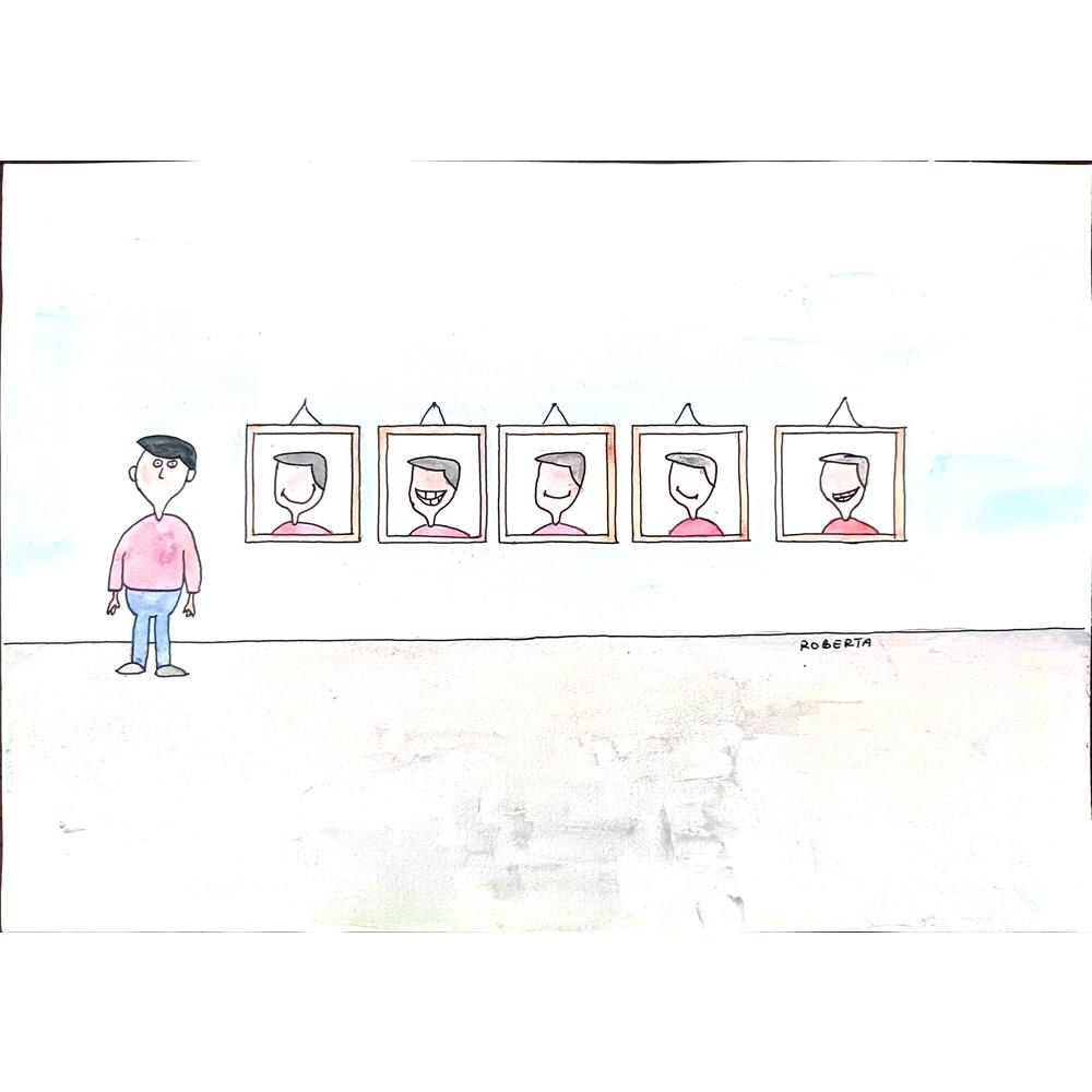 Roberta Patraşcan 29x21cm Orijinal Karikatür BOD01073