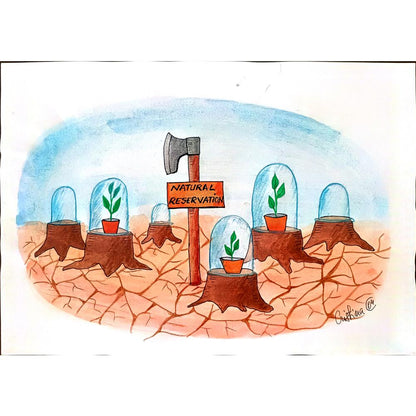 İvlia Cristina Alexandresov 29x21cm Orijinal Karikatür BOD01090