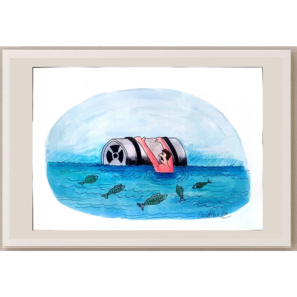 İvlia Cristina Alexandresov 29x21cm Orijinal Karikatür BOD01092
