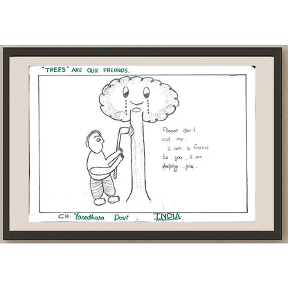 Yasodhara Devi 29x21cm Orijinal Karikatür BOD01097