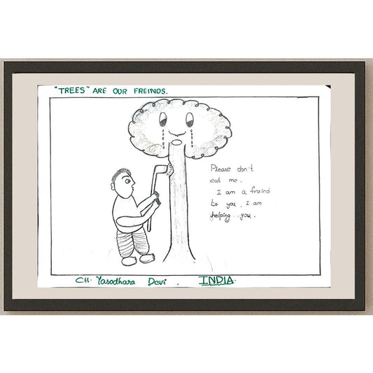 Yasodhara Devi 29x21cm Orijinal Karikatür BOD01097