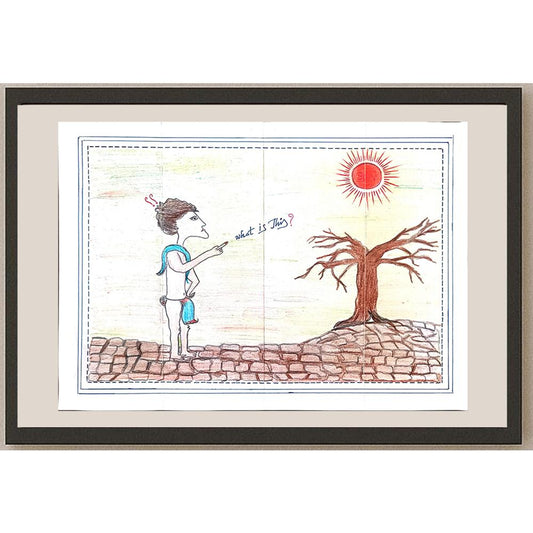 Unknown 29x21cm Orijinal Karikatür BOD01099