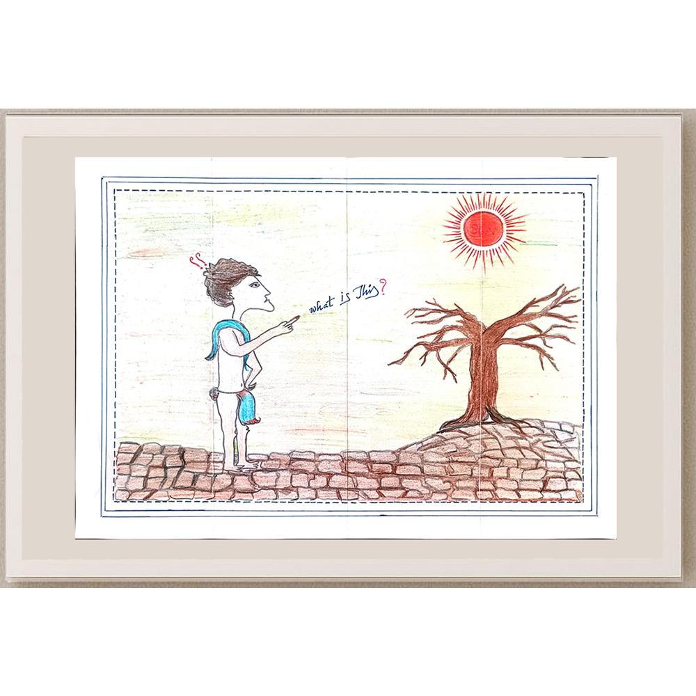 Unknown 29x21cm Orijinal Karikatür BOD01099