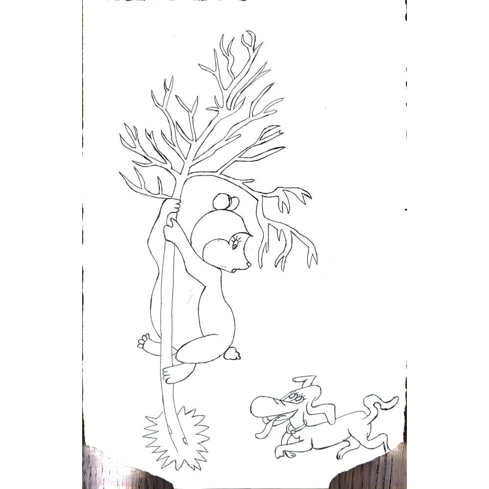 Rua Rendiva Babu 26x17cm Orijinal Karikatür BOD01105