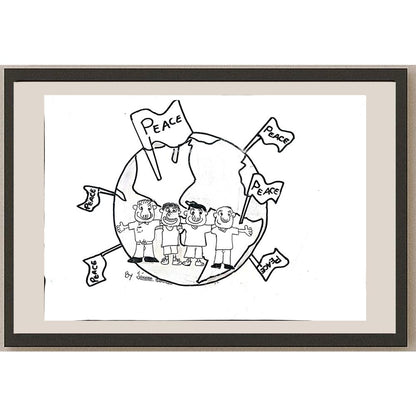 Jarusa Bianco 29x21cm Orijinal Karikatür BOD01112