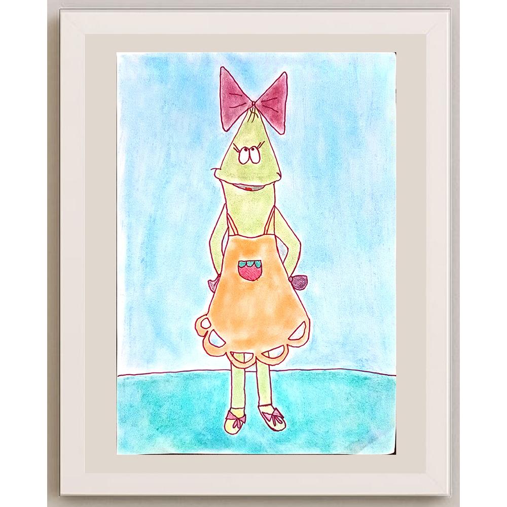 Milana Biermat 29x21cm Orijinal Karikatür BOD01115