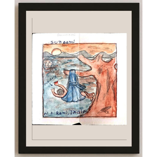 Nelluri Suvarchala Rani 13x13cm Orijinal Karikatür BOD01137
